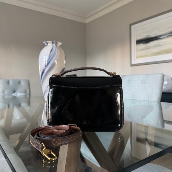 Louis Vuitton MONOGRAM VERNIS AND CANVAS Cherrywood BB Black w/Strap - Picture 2 of 14